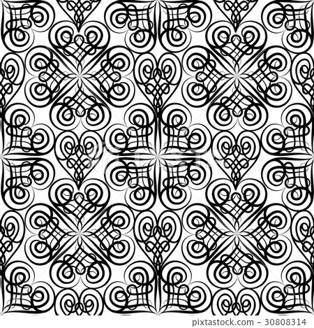 Abstract celtic floral pattern. Oriental ornament 30808314