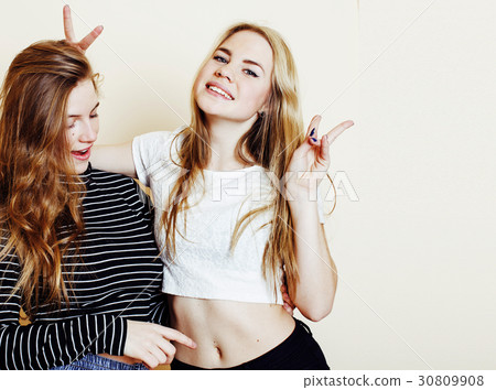 lifestyle and people concept: Fashion portrait of 30809908