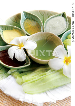 Thai spa herbal and oil with thai flower 30810718