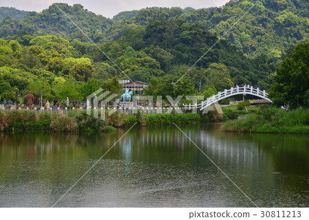 風景 湖 慈湖 樹 流水 小橋流水 植物 雲 倒影 山 水 大溪 桃園 觀光 蔣公 蔣介石 蔣中正 30811213