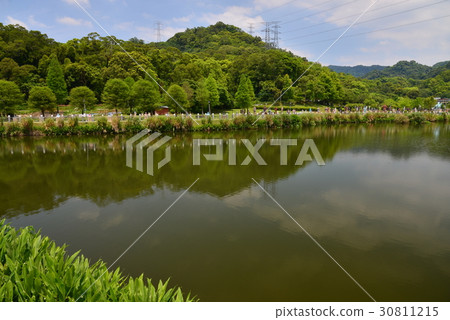 風景 湖 慈湖 樹 流水 植物 雲 倒影 山 水 大溪 桃園 觀光 蔣公 蔣介石 蔣中正 30811215