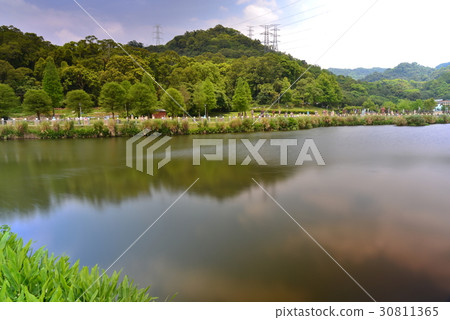 風景 湖 慈湖 樹 流水 植物 雲 倒影 山 水 大溪 桃園 觀光 蔣公 蔣介石 蔣中正 30811365