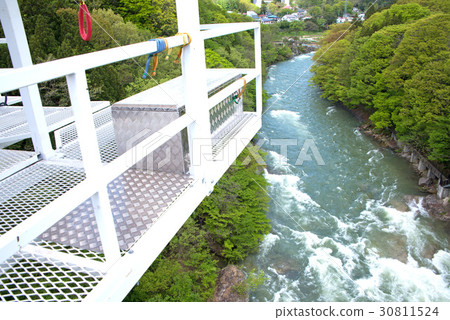 Bungee jump table From Minakami-machi Suwa Ohashi 30811524