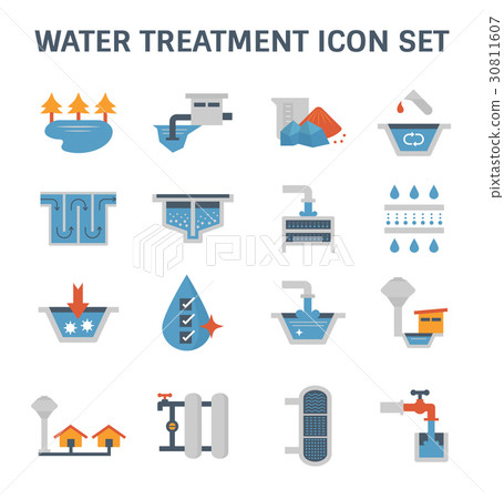 water treatment icon 30811607