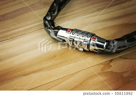 Lock for bicycle, Coded bike lock. Lock for bicycle, Coded bike lock. 30811892