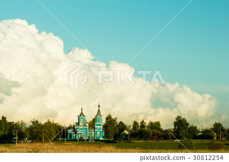 Beautiful landscape with old church of righteous 30812254