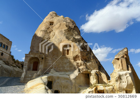 View of cave houses in Urgup. Cappadocia. Turkey 30812669