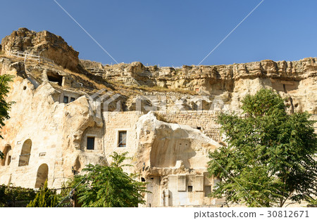 View of cave houses in Urgup. Cappadocia. Turkey 30812671