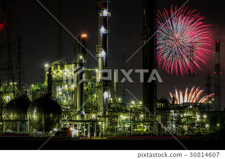 宇部工廠夜景煙花 宇部工廠夜景煙花 30814607