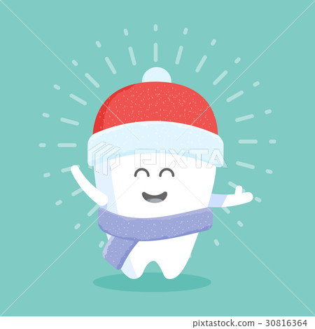Cute cartoon tooth character with face, eyes - Stock Illustration ...