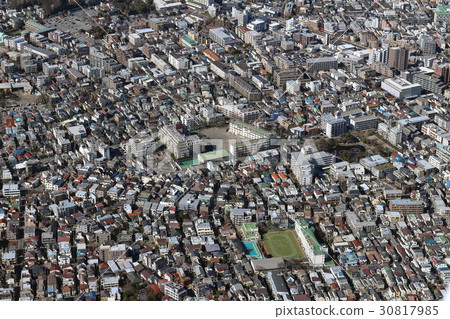 Aerial view of Meguro-machi, Meguro-ku, Tokyo 30817985