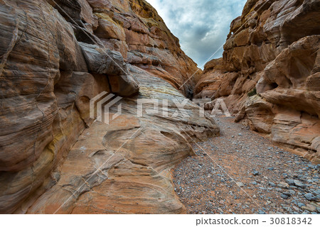 Colorful sandstone on the trail in Valley of Fire Colorful sandstone on the trail in Valley of Fire 30818342