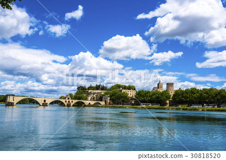 The sunny Avignon and the Saint Benezet bridge The sunny Avignon and the Saint Benezet bridge 30818520