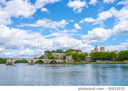 The sunny Avignon and the Saint Benezet bridge The sunny Avignon and the Saint Benezet bridge 30818535