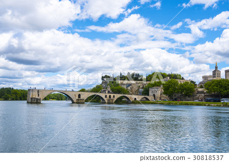 The sunny Avignon and the Saint Benezet bridge 30818537
