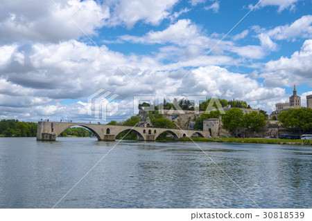 The sunny Avignon and the Saint Benezet bridge 30818539