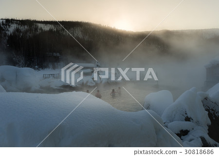 Chena Hot spring in the winter, Alaska 30818686