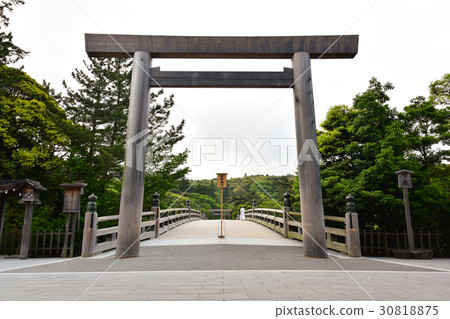Ise shrine Uchimiya Uji Bridge torii 30818875