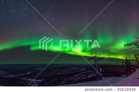 Aurora, incredible nature light in the Alaska 30818936
