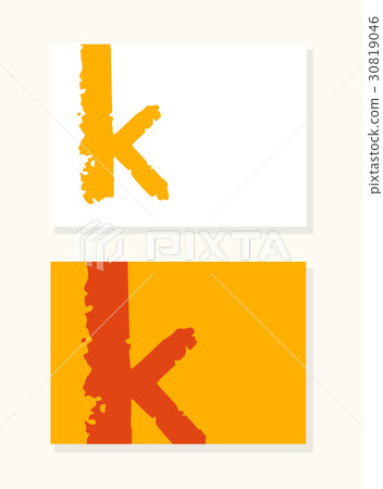 Vector hand drawn letter K background Vector hand drawn letter K background 30819046