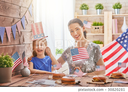 Patriotic holiday. Happy family 30820281