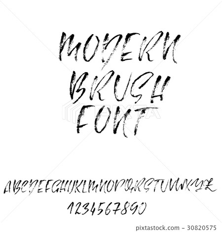 Hand drawn dry brush font. Modern brush lettering 30820575