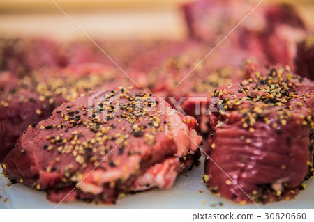 Steak of meat ready for grilling Steak of meat ready for grilling 30820660