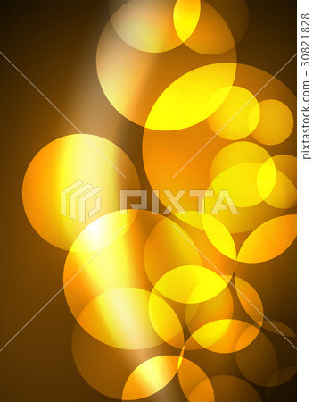 Shiny glowing glass circles, modern futuristic 30821828