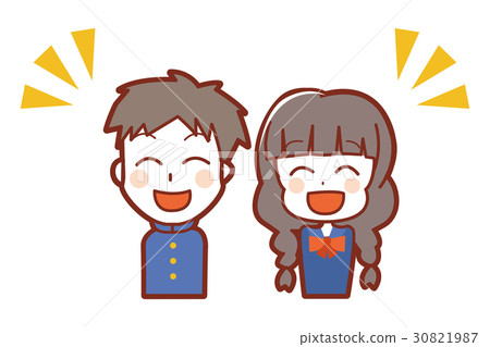 Illustration of a smiling student - Stock Illustration [30821987] - PIXTA