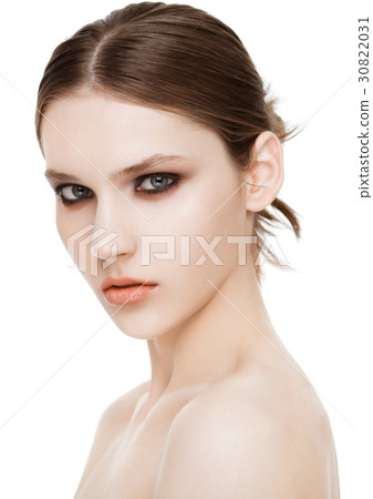 Beauty fashion model with smokey eyes makeup Beauty fashion model with smokey eyes makeup 30822031