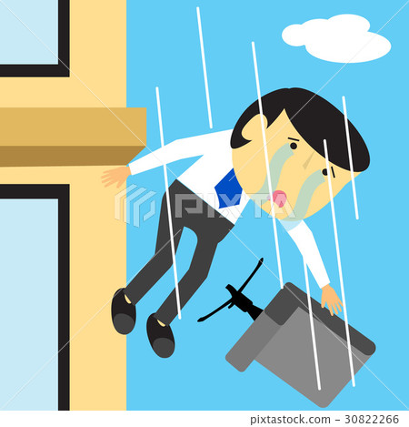 businessman crying falling from the workplace 30822266