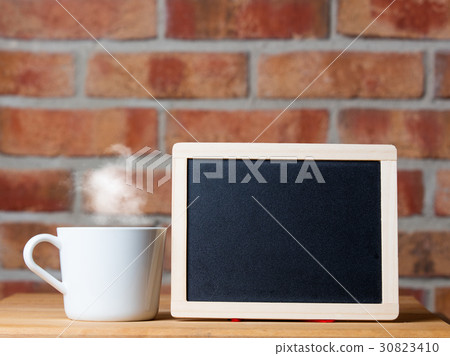 cup of coffee and blackboard cup of coffee and blackboard 30823410
