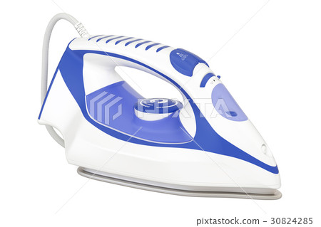 electric steam iron, 3D rendering 30824285