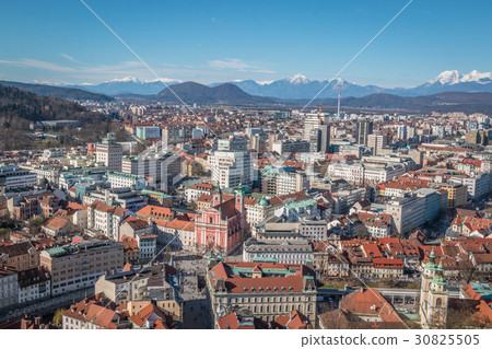 Panoramic view of Ljubljana Slovenia Panoramic view of Ljubljana Slovenia 30825505
