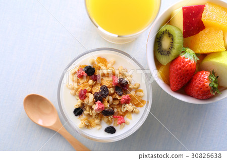 酸奶，格蘭諾拉麥片 30826638