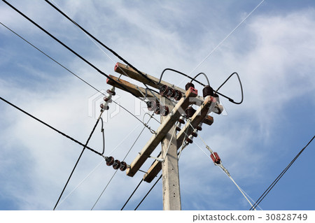 high voltage per pole in electrical power plant. 30828749