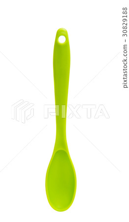Green cooking silicone spatula 30829188