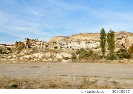 View of cave houses in Cavusin. Cappadocia. Turkey 30830087