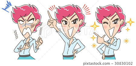 一個美麗的男性插圖（設置） 30830102