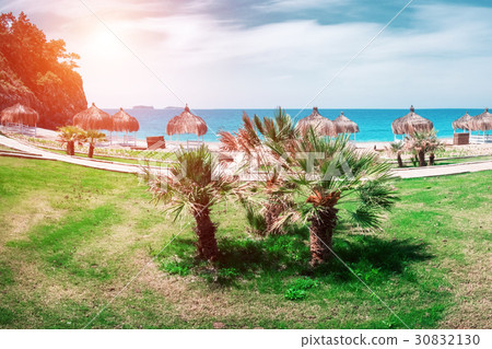 Summer arbor on beach Summer arbor on beach 30832130