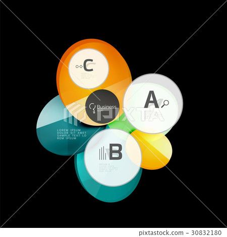 Glossy glass circle banner design template Glossy glass circle banner design template 30832180