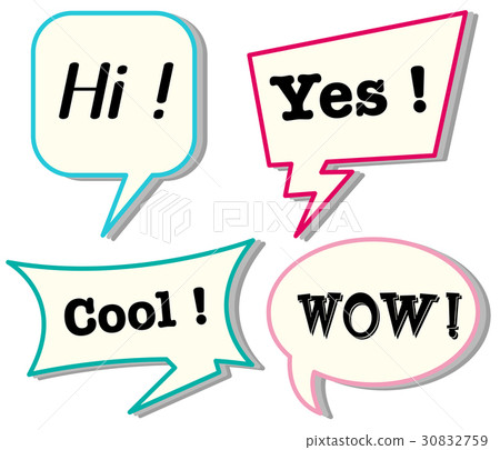 Speech bubbles with different expressions Speech bubbles with different expressions 30832759