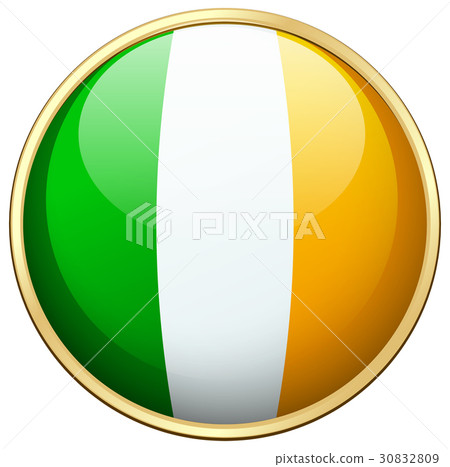 Flag of Ireland in round icon Flag of Ireland in round icon 30832809