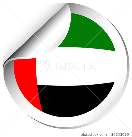 Sticker design for flag of Arab Emirates 30833019