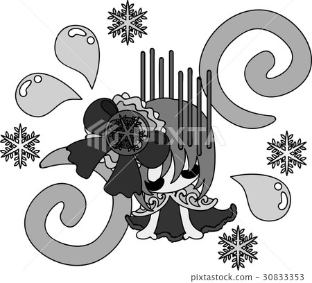 Cute illustration of winter and girls Cute illustration of winter and girls 30833353