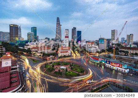 Traffic at Ben Thanh market Traffic at Ben Thanh market 30834849