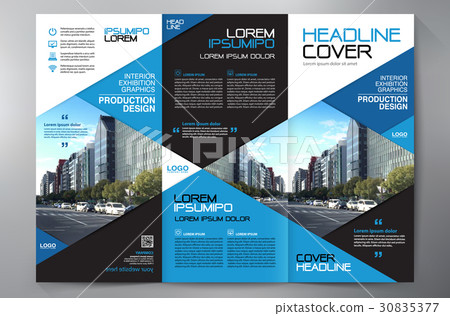 Brochure 3 fold flyer design a4 template. 30835377
