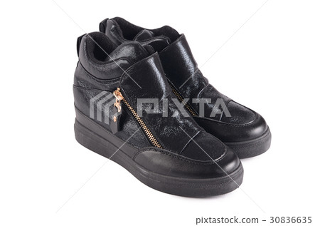 Women's autumn boots isolated on white 30836635