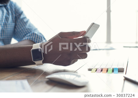 Young african man working in the office business 30837224