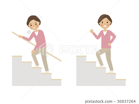 高級樓梯婦女 30837264